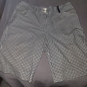 Nike Golf Black and White Houndstooth Pattern Shorts S